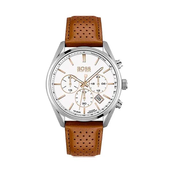 Hugo Boss Montre Boss en Cuir Marron