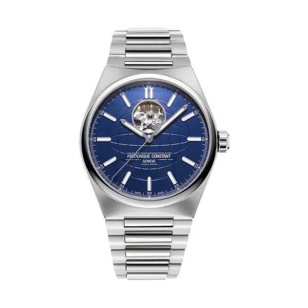 Frédérique Constant Montre Frédérique Constant Highlife automatique cœur battant cadran bleu bracelet acier 41 mm