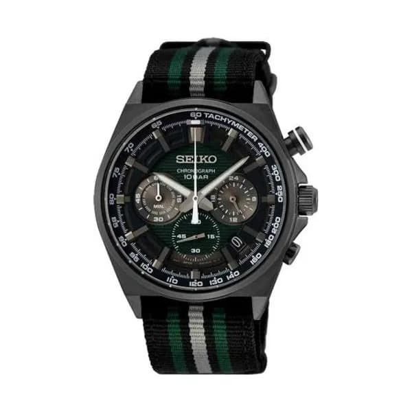 Seiko Montre Seiko Sport Quartz Chronographe Quartz cadran Noir 41 mm - SSB411P1