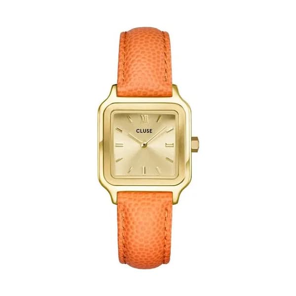 Cluse Montre Cluse Collection Gracieuse Petite en Cuir Orange