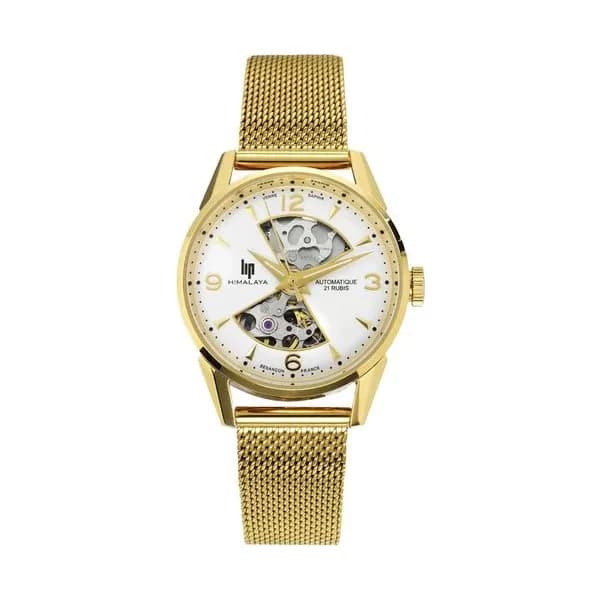 Lip Montre Lip Himalaya - Unisexe - cadran Argent- 33.5 mm - Acier et PVD Doré - 671681