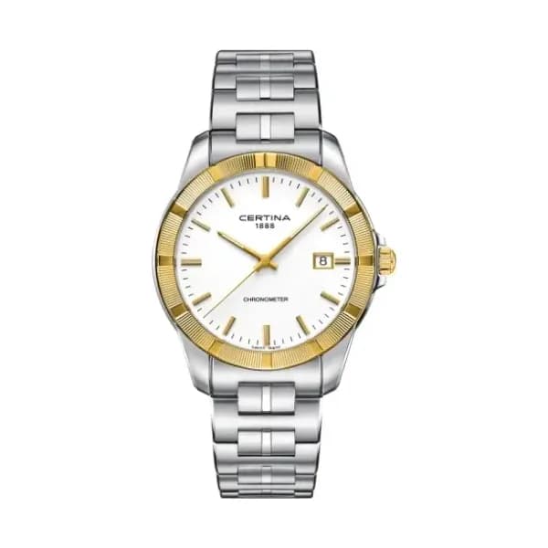 Certina Montre Certina DS Jubile Quartz Cadran Blanc Bracelet Acier