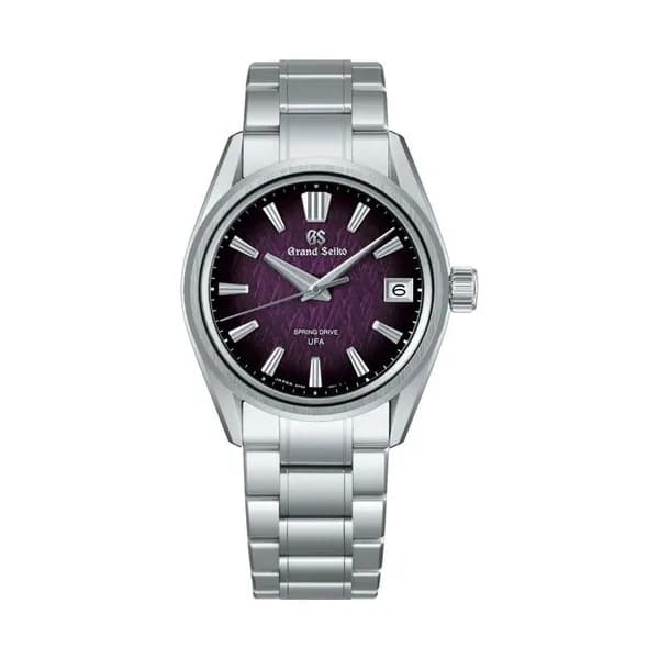 Grand Seiko Montre Grand Seiko Evolution 9 Spring Drive U.F.A Ice Forest “Violet Dawn” cadran violet bracelet acier 37 mm