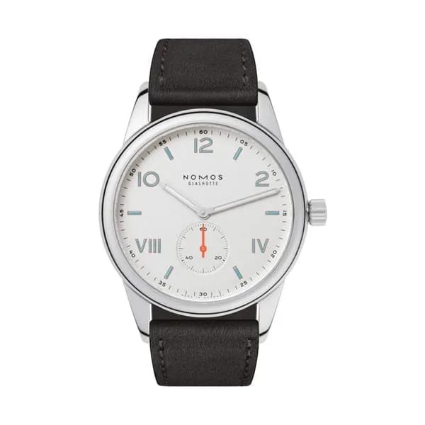 Nomos Montre NOMOS Club Campus 38 mécanique bracelet cuir anthracite 38,5 mm