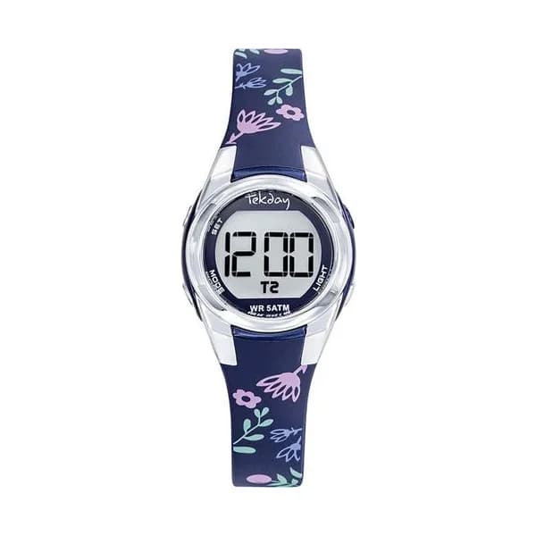 Tekday Montre Tekday en Plastique Bleu