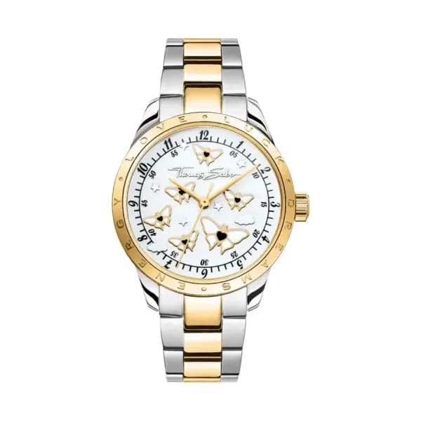 Thomas Sabo Montre pour femme avec papillons bicolore WA0433-291-202