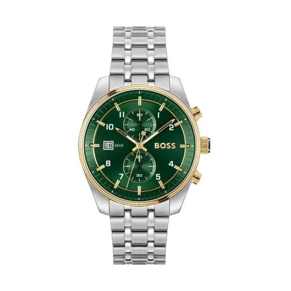 Hugo Boss Montre Boss Collection Skytraveller en Acier Argenté