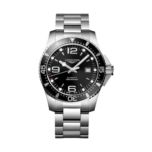 Longines Montre Longines HydroConquest automatique cadran noir bracelet acier 44 mm