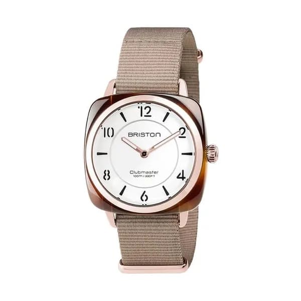 Briston Montre Briston Collection Clubmaster Chic en Nato Nylon Taupe