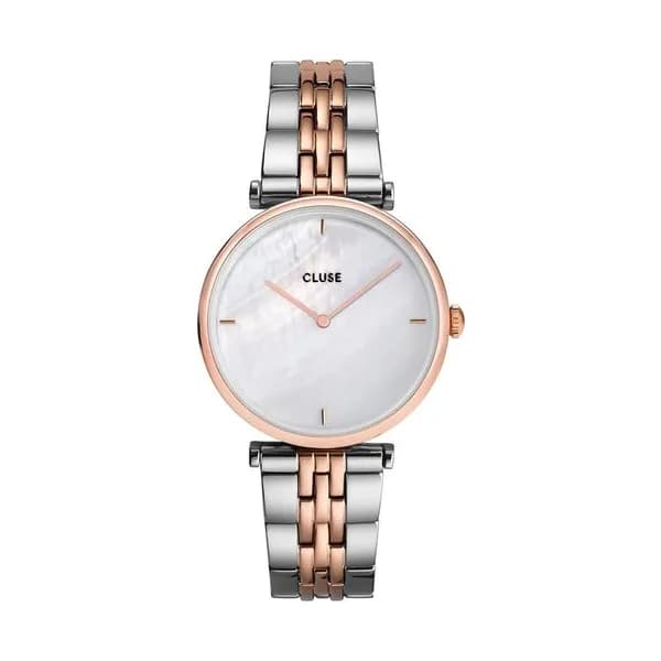 Cluse Montre Cluse en Acier Argenté et Doré Rose