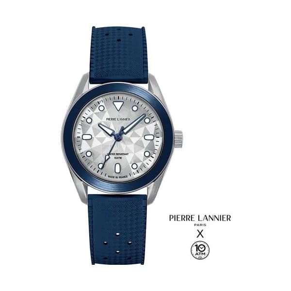 Pierre Lannier Montre Pierre Lannier Collection Bora en Caoutchouc Bleu