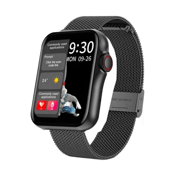 Smarty Montre Connectée Smarty Collection New Standing en Métal Noir
