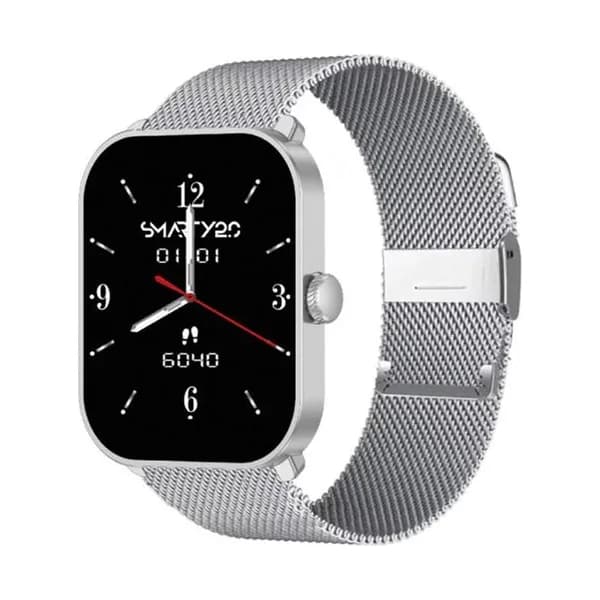 Smarty Montre Connectée Smarty Collection Super Amoled en Acier Argenté