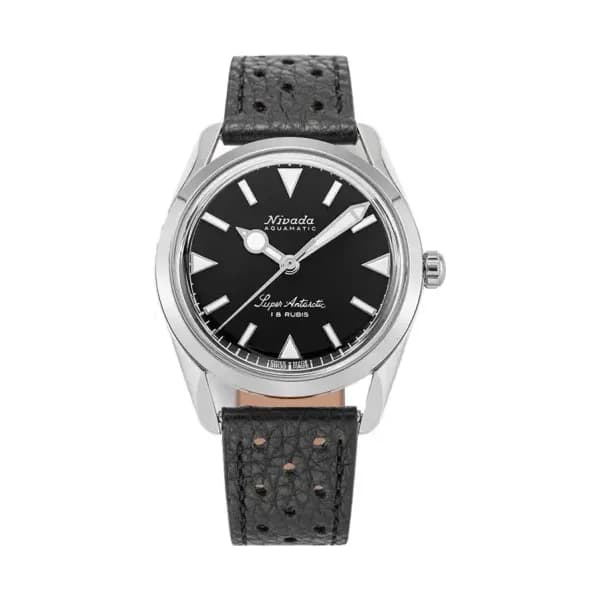 Nivada Grenchen Montre Super Antarctic 35 mm Black White Luminova 35014M