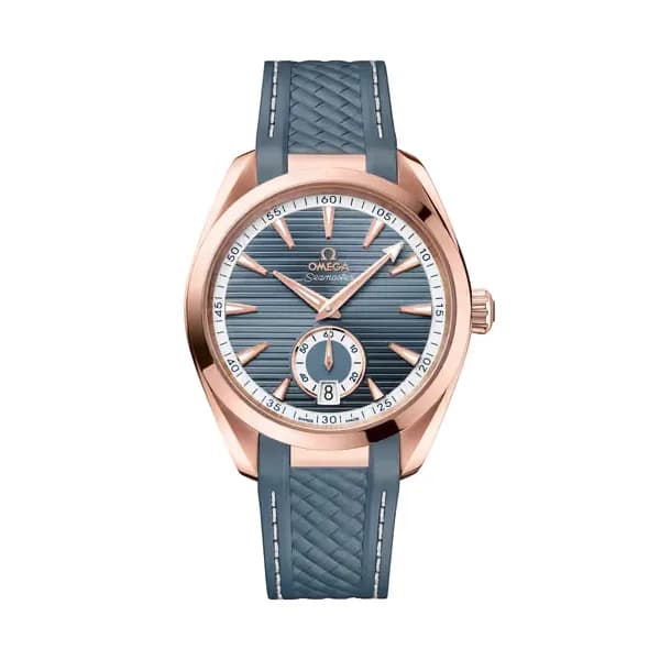 Omega Seamaster 41 mm, or Sedna™ sur bracelet caoutchouc