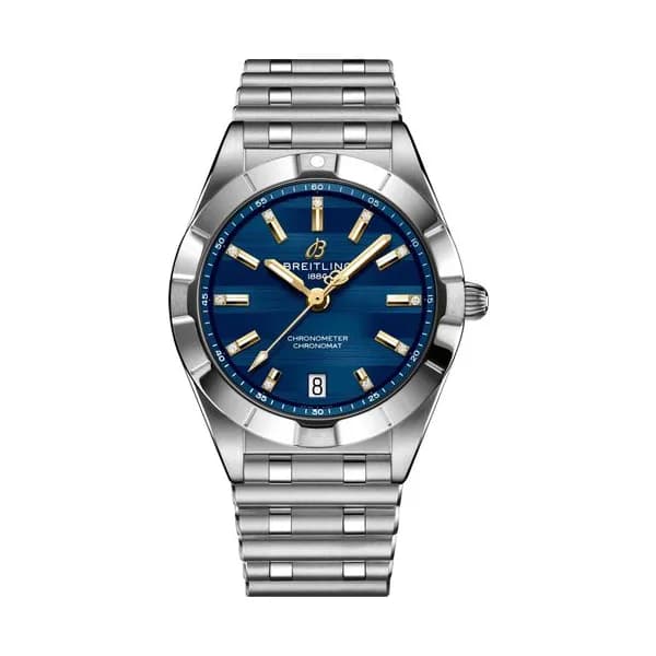 Breitling Montre Breitling Chronomat Six Nations Ecosse quartz cadran bleu bracelet acier 32 mm
