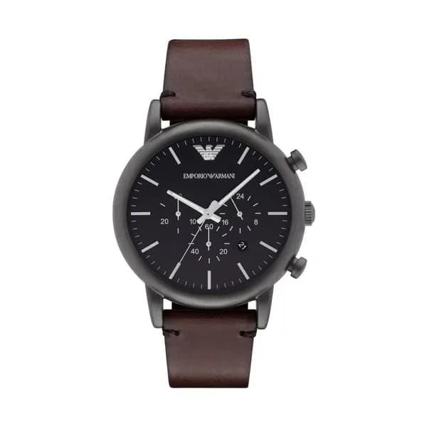 Emporio Armani Montre Analogique Homme Emporio Armani Cuir Marron AR1919