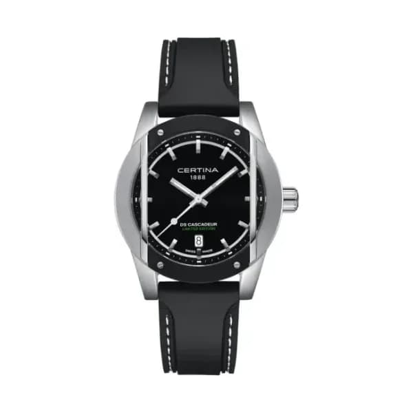 Certina Montre Certina DS Cascadeur Cadran Noir Bracelet Caoutchouc