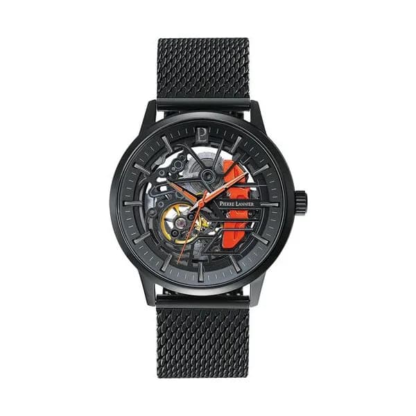Pierre Lannier Montre Automatique Pierre Lannier Collection Paddock en Acier et PVD Noir