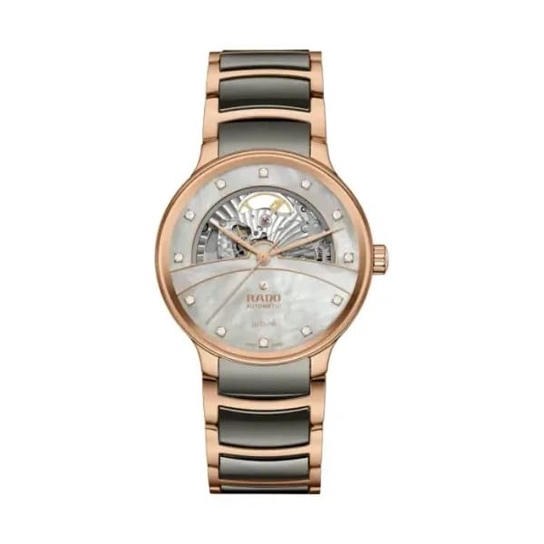 Rado Montre Rado Centrix Auto Diamonds Open Heart Cadran Nacre Argent 39.5mm