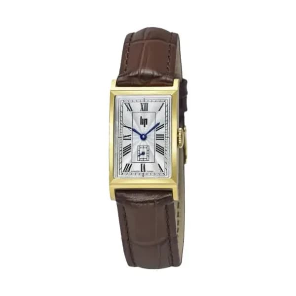 Lip Montre Lip Churchill T18 - Unisexe - cadran Argent Soleillé- - Acier PVD Doré - 671933