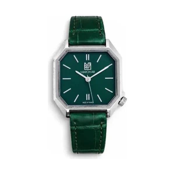 Daniel Gérard Montre Occasion March LA.B Lady Mansart Cadran Forest Bracelet Cuir Vert