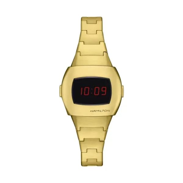 Hamilton Montre Hamilton PSR 74 Digital quartz PVD or jaune affichage LCD et Oled rouge
