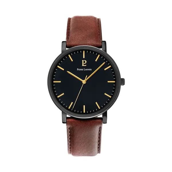 Pierre Lannier Montre Pierre Lannier Collection Essential en Cuir Marron