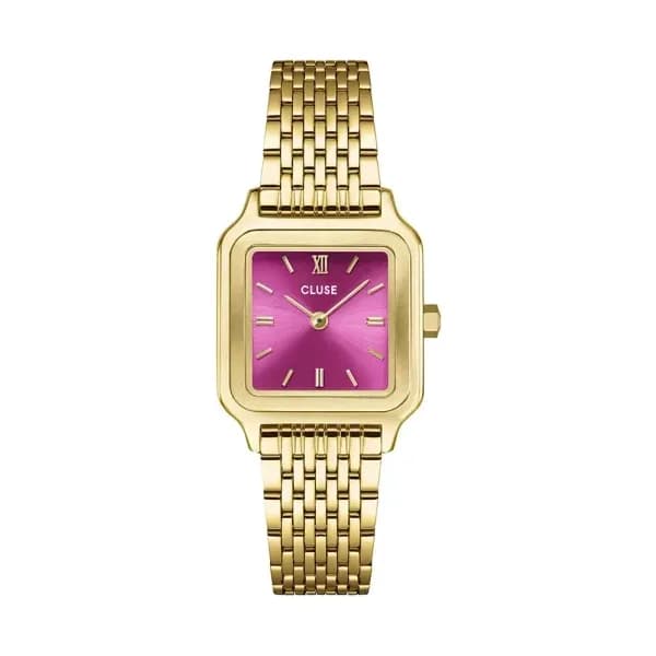 Cluse Gracieuse Petite Watch Steel, Fuchsia Pink, Gold Colour