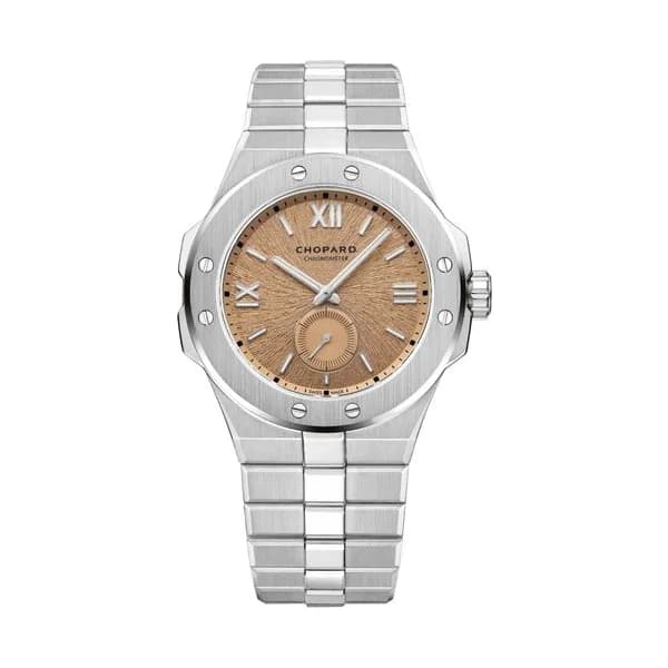 Chopard Montre Chopard Alpine Eagle 41 XPS automatique cadran rose saumon bracelet acier 41 mm