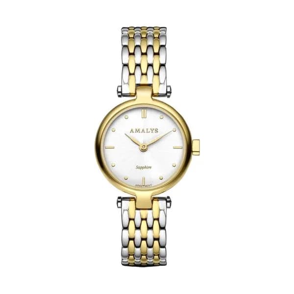 Amalys Montre Amalys Collection Portman en Acier et PVD Bicolore Argenté et Doré