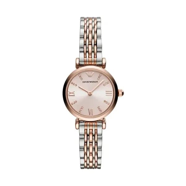 Emporio Armani Montre Analogique Femme Emporio Armani Acier Bicolore AR11223