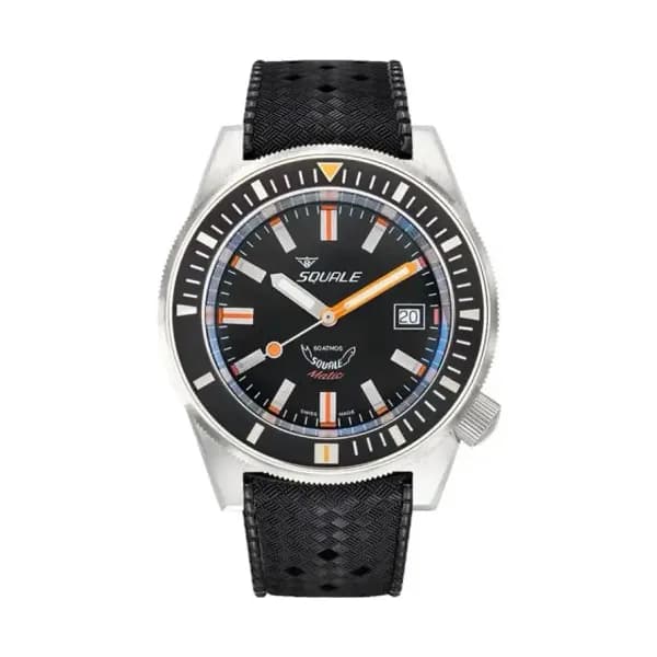Squale Montre Matic Satin Black Rubber - MATICXSG.HT