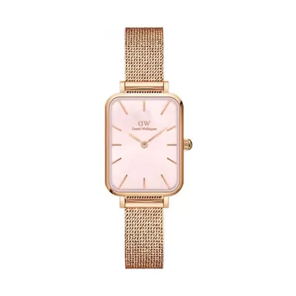 Daniel Wellington Montre Femme DANIEL WELLINGTON QUADRO en Acier Rose