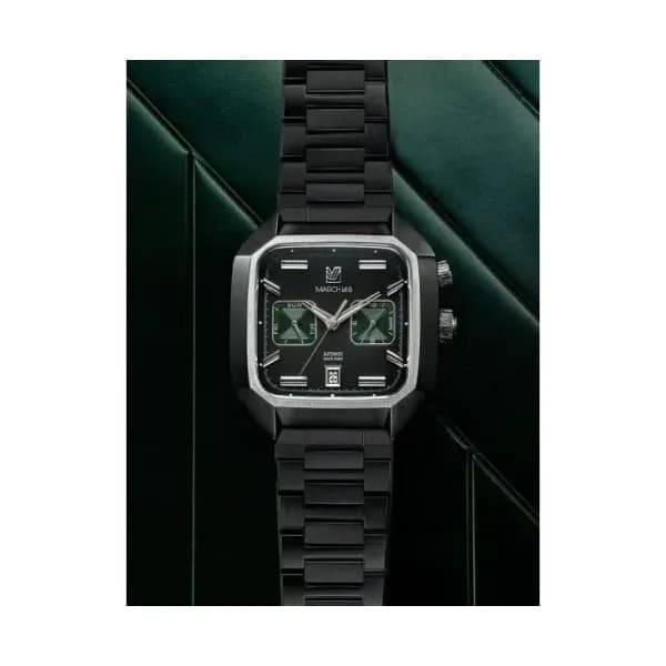 March LA.B Montre March LA.B AM2 Calendar Automatique Cadran Phantom Acier Brossé 3 maillons PVD Noir