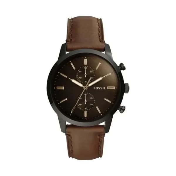 Fossil Montre Analogique Homme Fossil Cuir Marron FS5437