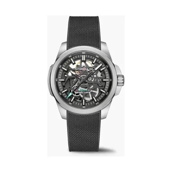 NORQAIN Montre Norqain Independence Skeleton 40mm Bracelet Caoutchouc Gris