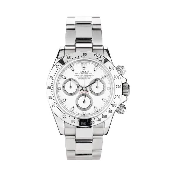 Rolex Montre Rolex Daytona Cosmograph cadran blanc Full Set 2004 ref. 116520 40 mm