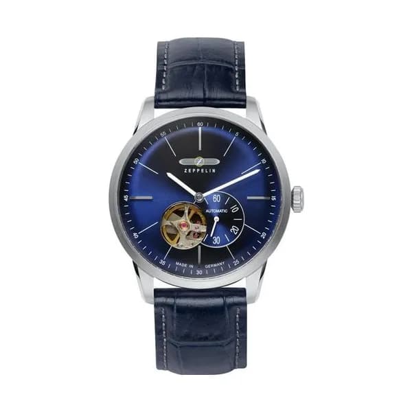 Zeppelin Montre Automatique Zeppelin Collection Flatine en Cuir Bleu