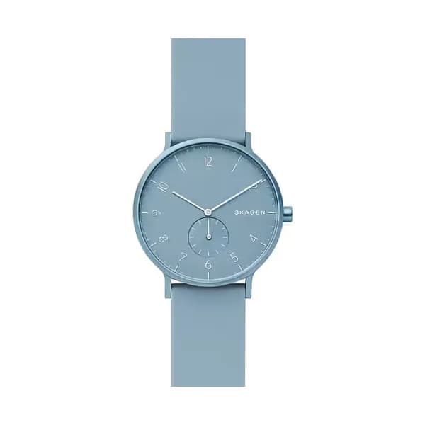 Skagen Montre Analogique Mixte Skagen Silicone Bleu SKW6509 - Cleor