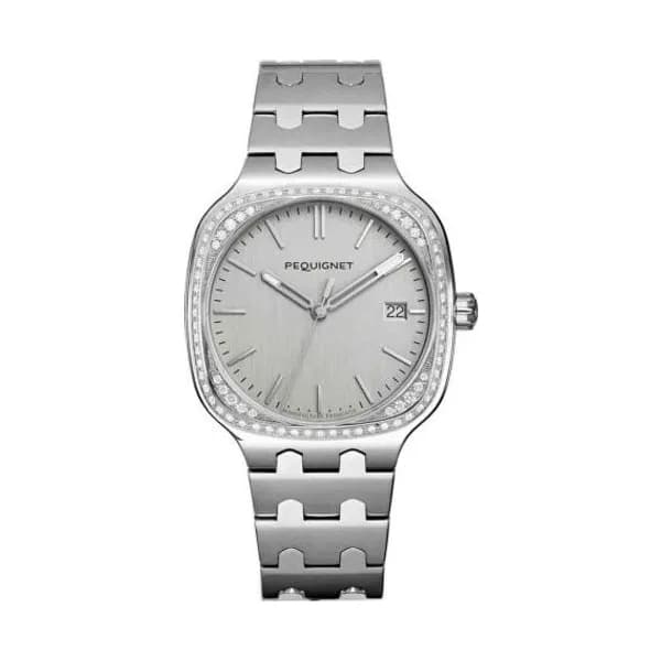 Pequignet Montre Pequignet Manufacture Concorde 84 Diamants - 40mm Automatique Cadran Argent - 9040439/1