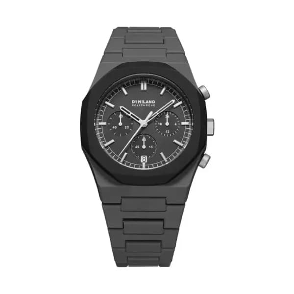D1 Milano Montre quartz Homme Polychrono Anthracite