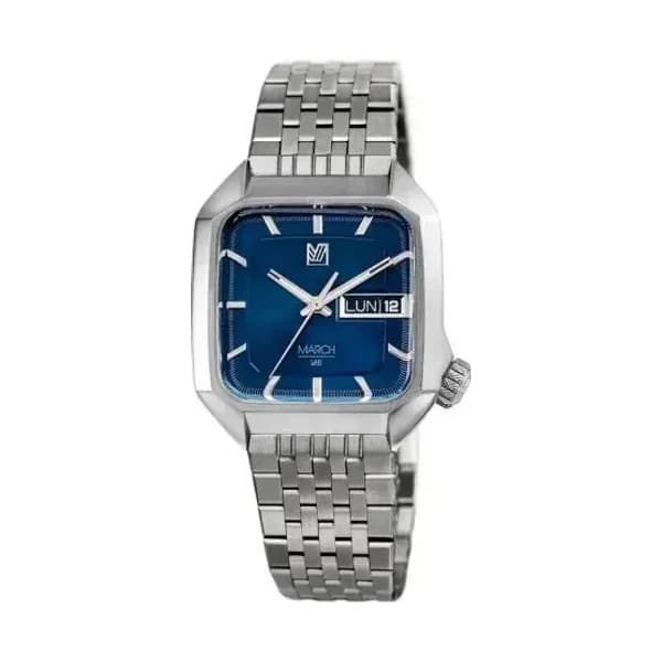 March LA.B Montre March LA.B AM2 Slim Electrique Ocean Acier 7 Maillons