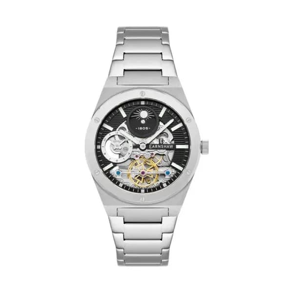 Thomas Earnshaw Montre Automatique Earnshaw Collection Drake en Acier Argenté