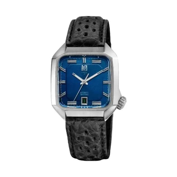 March LA.B AM2 Automatique - Navy - Bison Sauvage Perforé Noir