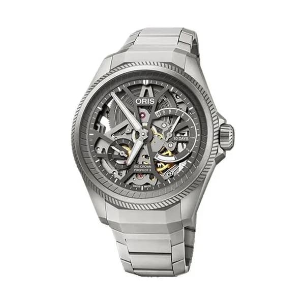 Oris Montre Oris Aviation Big Crown Propilot X Calibre 115 cadran squelette bracelet titane 44 mm