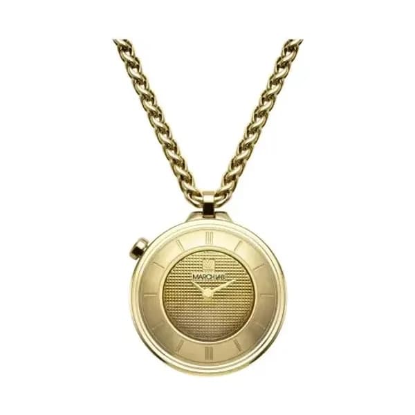 Daniel Gérard Montre March LA.B Lady Volante Electrique Gold Sautoir Doré