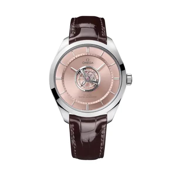 Omega De Ville 43 mm, Canopus Gold™ sur bracelet en cuir