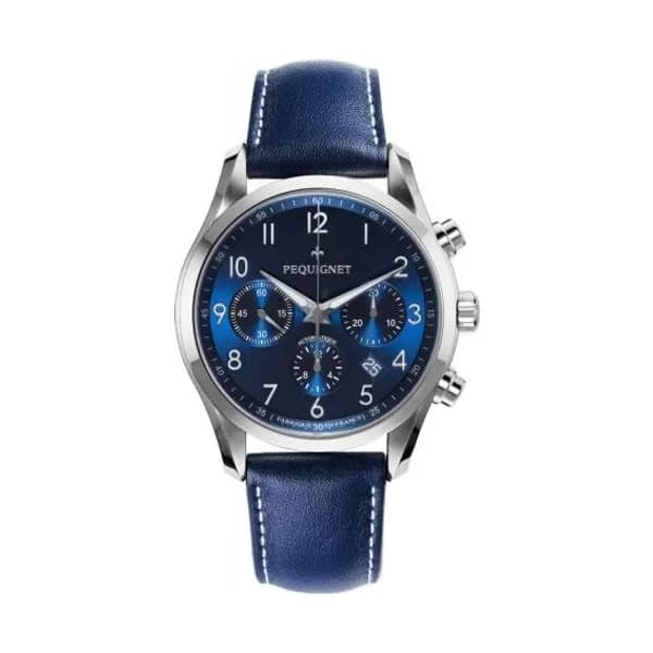 Pequignet E. Montre Pequignet Elegance Chronographe - 42 mm Homme -4810473S-CB