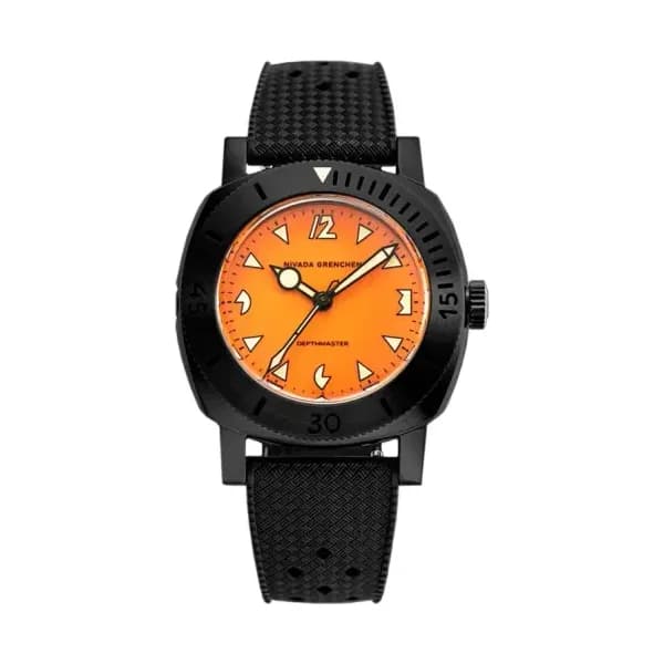 Nivada Grenchen Montre Depthmaster Black Pumpkin 14131A01